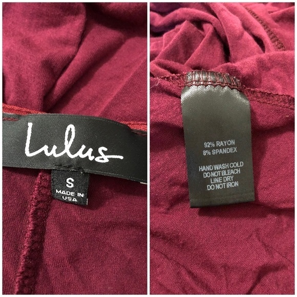 LULUS Twirl Power Wine Red Swing Dress Size S - Picture 8 of 8